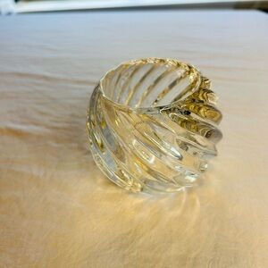 Crystal Swirled Glass Votive Holder